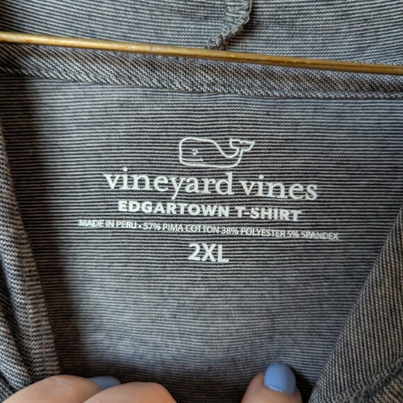 Vineyard Vines Edgartown Gray Long Sleeve Hooded T-Shirt Men's Size 2XL - Picture 4 of 11